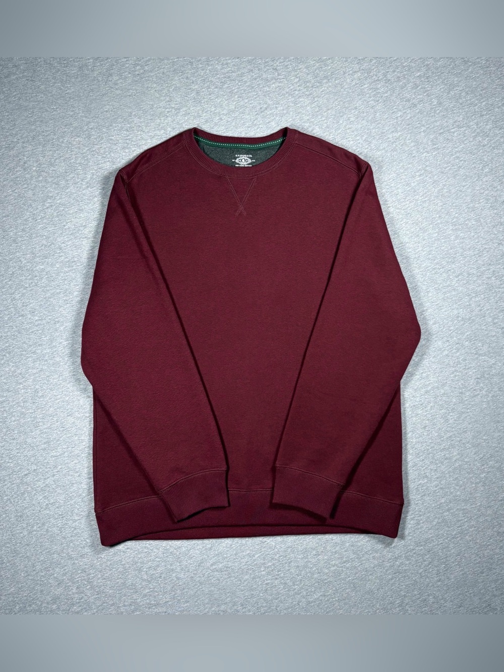 GH Bass & Co Crewneck Sweatshirt Men’s Large Red Fleece Lined Long Sleeve Comfy
